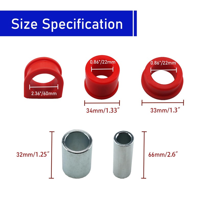 HANGFUSHO Rack And Pinion Bushing Set For Toyota 1996-2002 4Runner,1995-2004