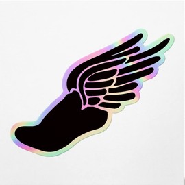 Holographic Decal Stickers of Winged Stencil Premium Waterproof Vinyl Decal Stickers for Laptop Phone Accessory Helmet Car Window Mug Tuber Cup Door Wall Decoration NVCVER30a417aHO