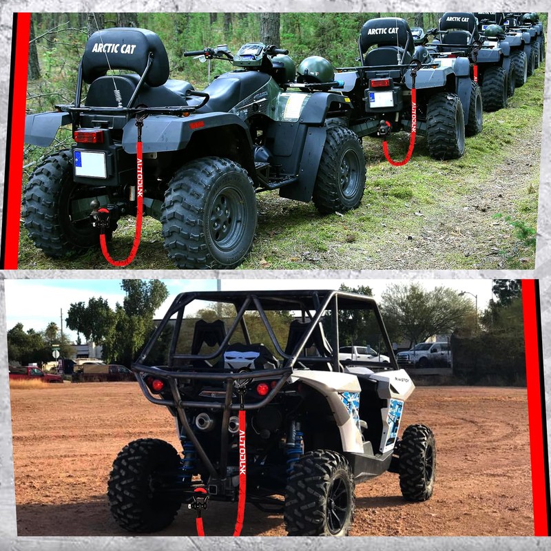 2.5FT UTV ATV Recovery Strap 19400LBS with Winch Hook and