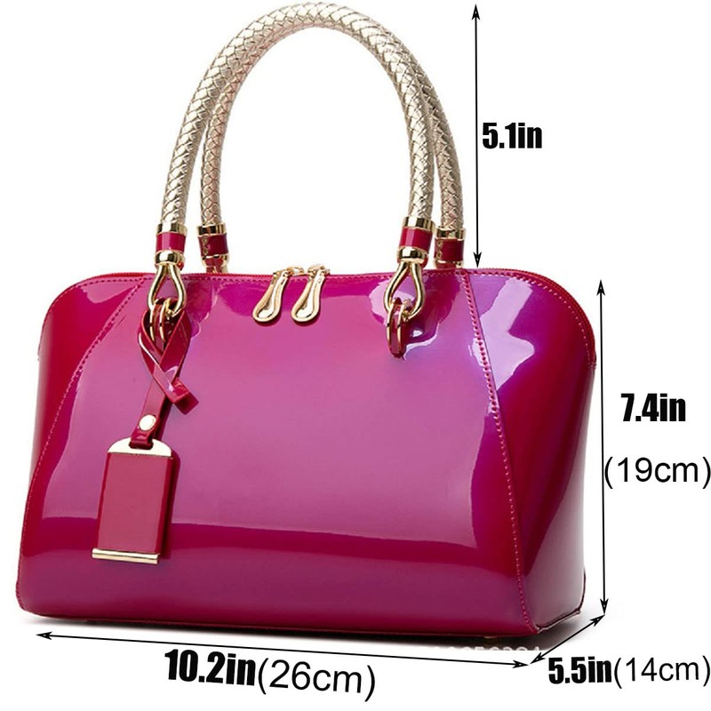 XingChen Bolsos de Mano Mujer Charol Moda Bolsos Bandolera Bolsos