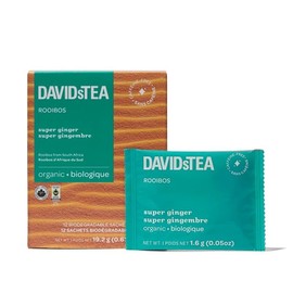 DAVIDsTEA Organic Super Ginger Tea, caffeine-free, 12 tea bags