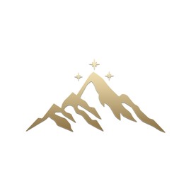 ACOMAF Velaris Mountains Decal Vinyl Sticker Auto Car Truck Wall Laptop | Gold | 8" x 4.75"