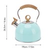 2.5L Whistling Tea Kettle with Handle Stainless Steel Portable Stovetop