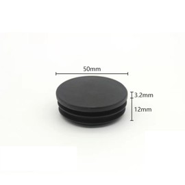 50MM Round Plastic Plugs,Round Plastic End Caps in 24pcs,Chair Leg Pipe Tube Insert Blanking Cover,End Cover Caps for Furniture,Tables,Chairs