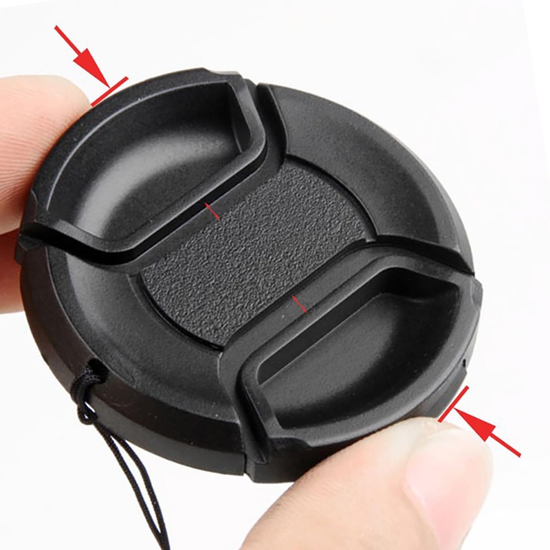 Tunghey 2Pack Lens Cap, 2 Plastic Center Pinch Lens Cap