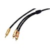ROLINE GOLD Audio-Verbindungskabel 3,5mm Stereo - 2x Cinch, ST/ST, 2,5