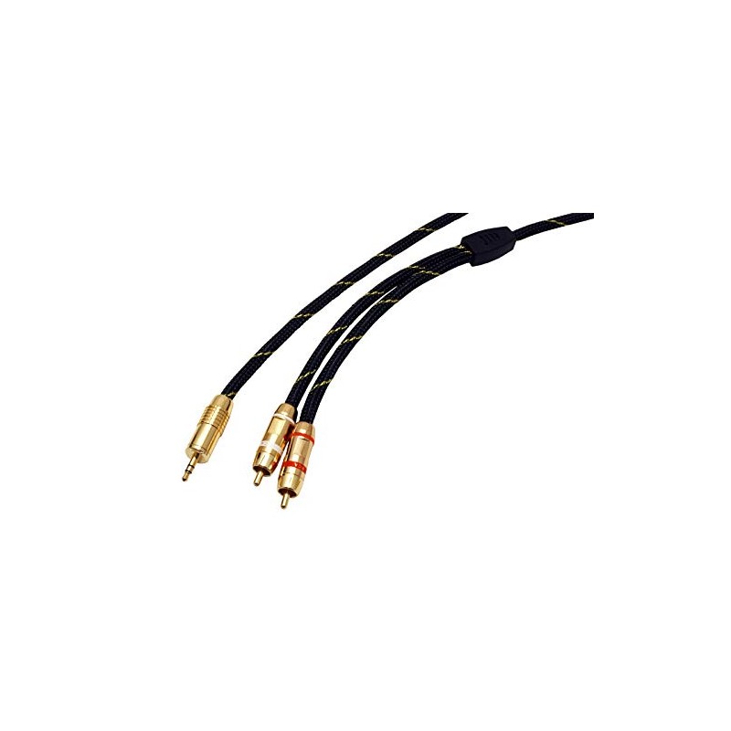 ROLINE GOLD Audio-Verbindungskabel 3,5mm Stereo - 2x Cinch, ST/ST, 2,5