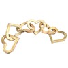 55cm Wooden 5 Heart Ornament Chain Knot Nordic Scandi Love
