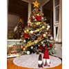 B-COOL 48 Inch Christmas Tree Skirt Sequin Tree Skirts Embroidered