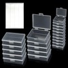 20Pcs Clear Plastic Organization and Storage, IEMIEBSHA Small Storage Containers