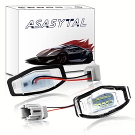 Asasytal License Number Plate Light, LED Rear Number Plate Lamps 6000K Xenon White Compatible with Honda 7/8/9th Gen Ci-vic Pi-lot Ody-ssey Acu-ra MDX RL TL TS RDX ILX, 2 Pcs