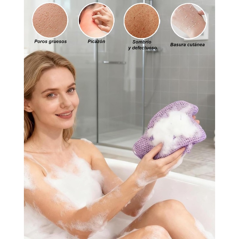 Esponja de baño exfoliante African Net Sponge – Set 4
