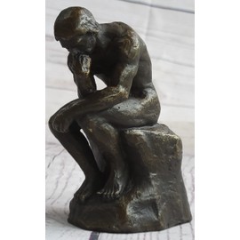 Signed Rodin Bronze Statue Thinker Sculpture Hot Cast Decorative Lost Wax Gift NR Art Sale Gift Deal by Think Bronze