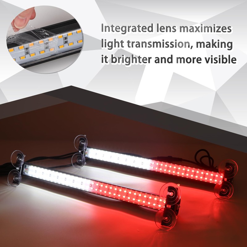 ROUTEKING 2PCS 17 inch LED Traffic Advisor Light Bar with