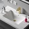 Georkios All Metal Brushed Gold Up Drain with Overflow, Rustproof