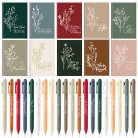 Affrolling 100 Pcs Christmas Inspirational Notebooks Motivational Mini Notepads Aesthetic Notebook and Pen Team Gifts for Thanksgiving Coworker Employees Appreciation Gifts (Christmas Colors)
