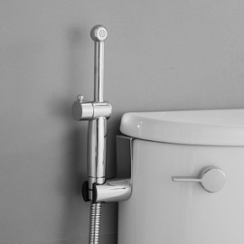 Bathfinesse Bidet Sprayer for Toilet, Solid Brass Handheld Bidet Attachment for Baby/Feminine Wash, Polished Chrome