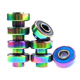 NOVOCE Bearings Skateboard Parts Bearings ABEC-9 Professional Double Roller Skate Longboard Bearings 8x22x7mm