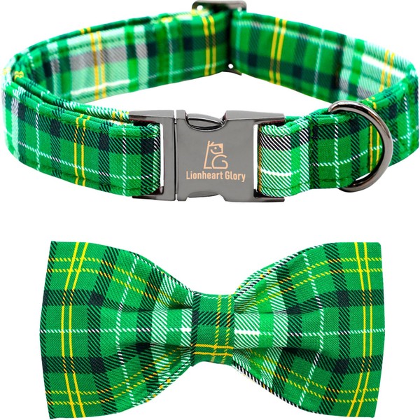 Lionheart Glory St. Patrick's Day Dog Collar - Adjustable Green