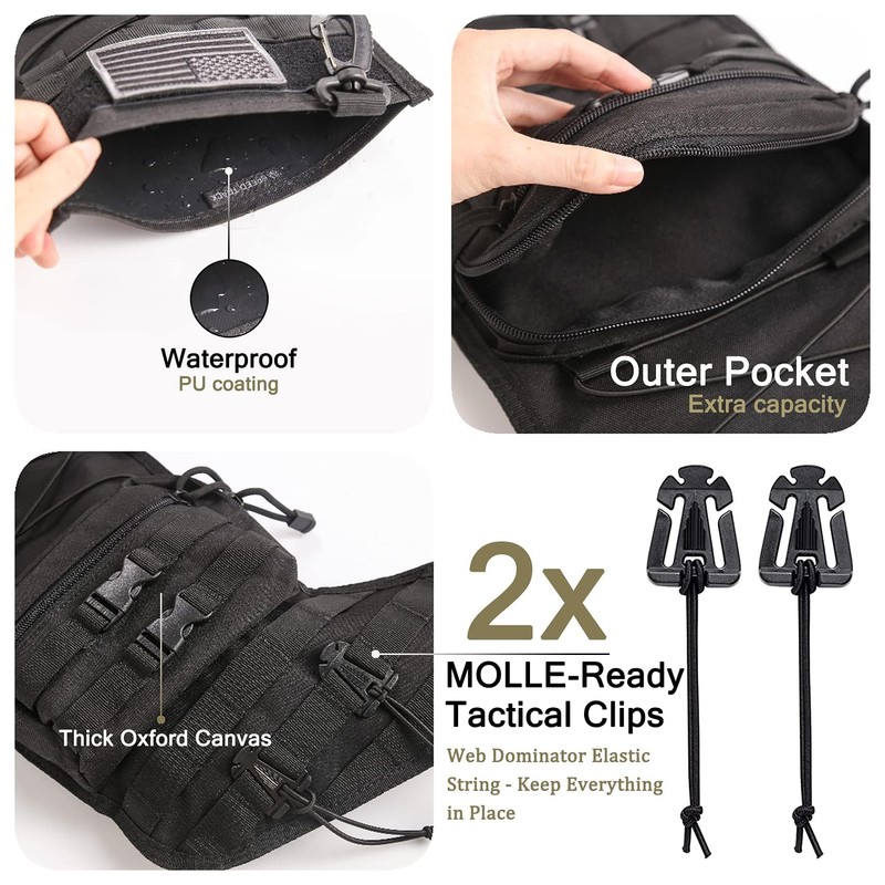 SPEED TRACK Urban Black Tactical Christmas Stocking Set of 2,