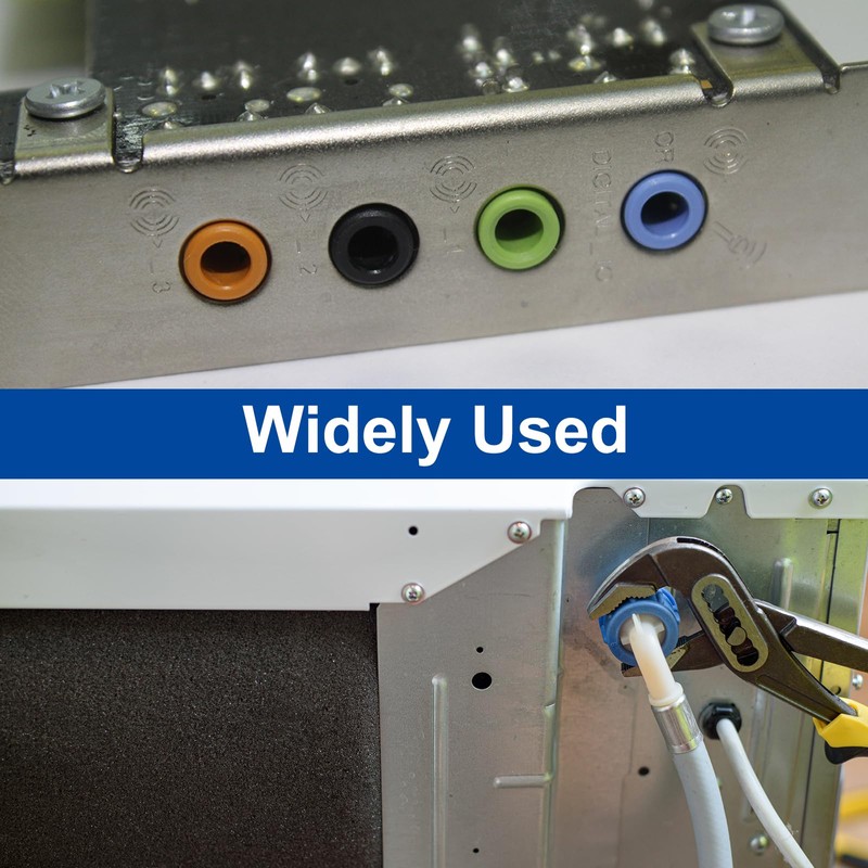 sourcing map 10Pcs Rubber Grommets 5mm Mount Dia, for 3mm