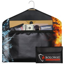 ROLOWAY Hanger Diversion Safe with Small Fireproof Bag - Hidden Safe Compartment for Home & Travel - Money Hide Safe - Waterproof Pocket to Secure Under Clothes