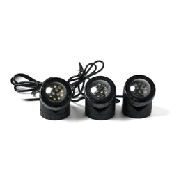 Jebao PL1LED-3PS Submersible LED Pond Light with Photcell Sensor, 2.25" x 3", Red, Blue, Green, & Yellow