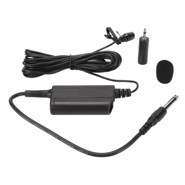 Wireless Lavalier Microphone, 6.35mm Jack Wired Instrument Condenser Microphone Headset,