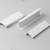 Drawer Pulls,4pcs Finger Edge Pull Concealed Handle Aluminum,Cupboard Handles 200mm
