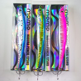 momolures Bass Lures NABURA PENCIL 125HD 36g Wire through Sinking Pencil/Press Bait Style (3 Pieces Assort #01)