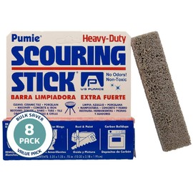 PUMIE Scouring Stick, 8 Pack, US Pumice Pummis Stone, Remove Hard Water Rings, Foot Pumice Stone, Pool Cleaning Stone (8 Pack)