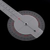 Kodbww 12 Inch Goniometer Transparent Orthopedic Ruler Plastic Goniometer 360