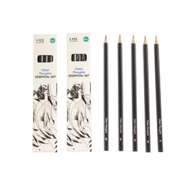 DRAWING PENCILS 2 BOXES WITH 5 PENCILS EACH B, 2B, 4B, 6B, 8B DRAWING SET FOR PROFESSIONALS BEGINERS FOR KIDS FOR SKETCH, FOR DESIGNERS PENCILS FOR STUDENTS