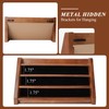 DecoWoodo Challenge Coin Display Case, 4 Row Solid Wood Military