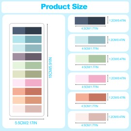 Leucasa 2000 Pcs Sticky Tabs Book Tabs Transparent Sticky Notes PET Multicolor Index Tabs for Reading Writing,Studying,Office,School Planner Memo