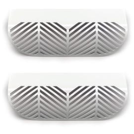 Susenya Kitchen Cabinet Pulls Leaf Pulls C to C 3.78" Cabinet Pull Curved White Brass Pulls with Mounting Screws Pull Edge Cabinet Handle 2pcs