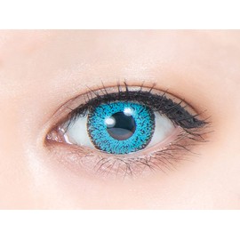 パーフェクトシリーズワンデー コスプレ カラコン 青 水色 ブルー ターコイズ 度あり 1箱6枚【誠 まこと -2.00】