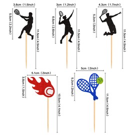 30 Stück Tennis Cupcake Toppers Tennis Ball Cupcake Topper Sport Kuchen Dekoration für Tennis Party Dekoration Sport Party Dekoration