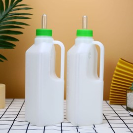 Cabilock Lamb Milk Bottle 850 ml Calf Breeding Bottle with 4 Milk Drinking Nipple Feeder Goats Nursing Feeding Bottle for Sheep Dogs Cats Puppies Small Animals Pack of 2