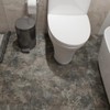 Peel and Stick Floor Tile Dark Gray Marble Vinyl Flooring