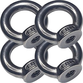 M6 Lifting Eye Nuts Made from Marine Grade A4 Stainless Steel 316 (Pack of 4)