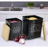 Gdfjiy Kitchen Vegetable Storage Tins Set of 2 for Potatoes,