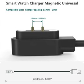 Lamshaw Compatible for LIGE Smart Watch Charger, Magnetic USB Replacement Charging Cable Compatible with LIGE Smart Watch (Black, Compatible for LIGE 1829, A230)