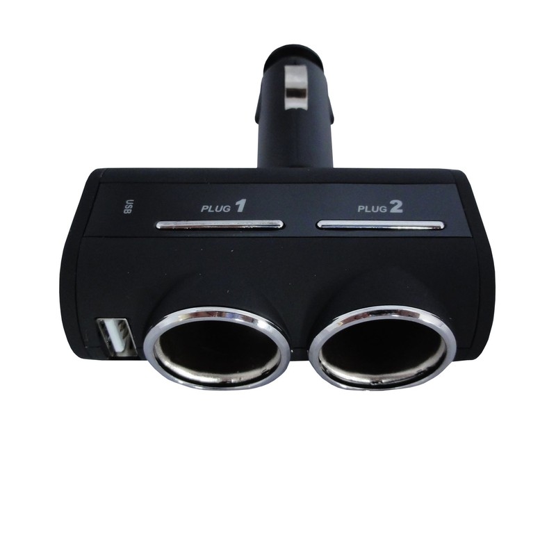 Procyon シガーソケット 2連 USB スイッチ付き 12/24V ラバーコーティング DL-76