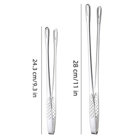 Stainless Steel Food Tongs,2Pcs Multifunction Cooking Tongs Kitchen Serving Tong Barbecue Clamps,Kitchen Cooking Tongs Bread Clamp BBQ Tongs,Barbecue Clip Food Tongs Steak Buffet Beef Bread Clamps