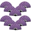 QIRMIZI 10PCS Large Folding Hand Rave Fan - Popping Fan