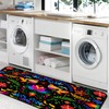 Floral Mexican Birds Kitchen Rug,Kitchen Runner Rug Non Slip Washable
