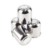 DewFlew 4Pcs 4.25" Push Through Wheel Center Caps Stainless Trailer