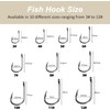 HENWUBEI 200PCS Premium Fishing Hooks, 10 Sizes Carbon Steel Fishing
