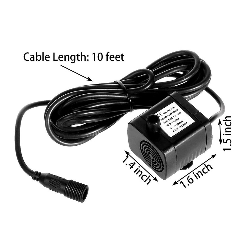 Lewisia Replacement Water Pump BP200 for Solar Water Fountain Pump